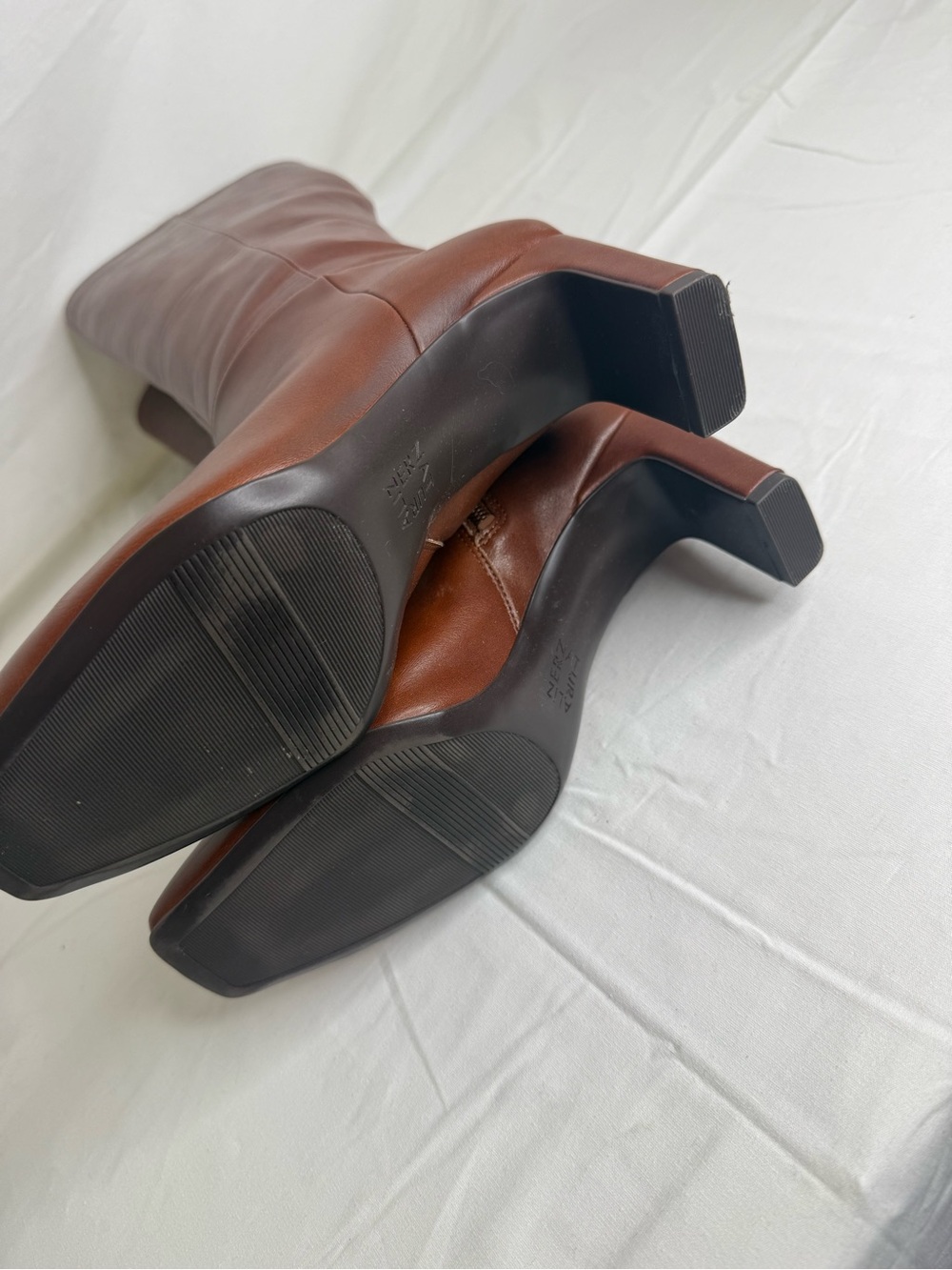 Classic Tall Riding Boots in Brown - Women's Leather Knee-High saddle tan - Picture 8 of 9